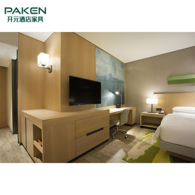 Los muebles superficiales del dormitorio del hotel de Veneer&amp;Melamine&amp;Laminate del color claro fijan