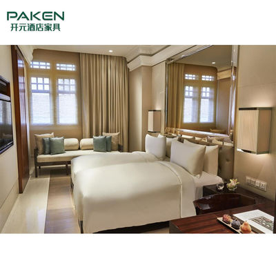 Sistemas elegantes simples de los muebles del OEM Ash Solid Wood Hotel Bedroom