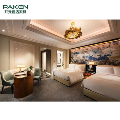 Conjunto de dormitorio flojo fijo de madera de lujo del hotel de Paken
