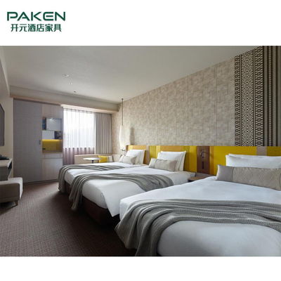 ISO14001 base de la cama del gris 1800m m	Muebles modernos del hotel