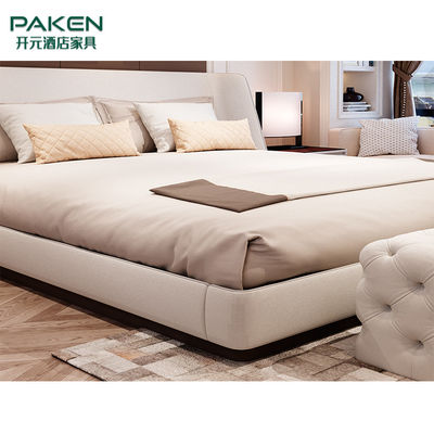 Modifique la cama moderna del estilo para requisitos particulares de Furniture&amp; del chalet del dormitorio moderno de los muebles con el color de marfil
