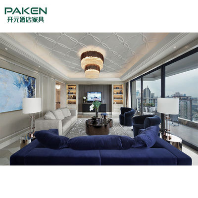 El estilo de lujo y elegante modifica los muebles modernos de la sala de estar para requisitos particulares de los muebles del chalet
