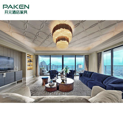 El estilo de lujo y elegante modifica los muebles modernos de la sala de estar para requisitos particulares de los muebles del chalet