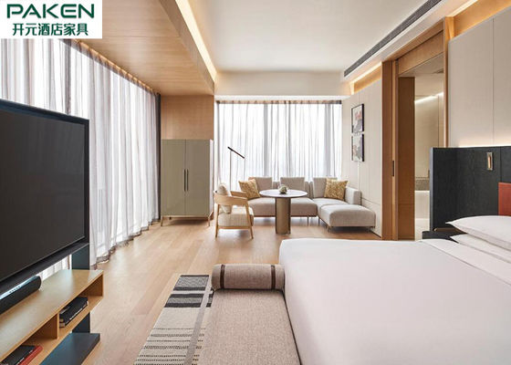 Línea recta color adaptable de la chapa de la habitación de Hyatt del estilo minimalista de bambú de los muebles